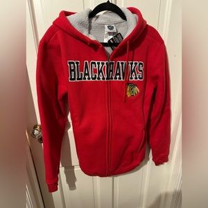 Blackhawks zip up hooded sweatshirt